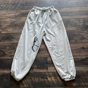 Grey Butterfly Sweatpants